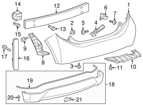 BODY/BUMPER & COMPONENTS - REAR for 2014 Toyota Prius C #1