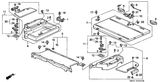 INTERIOR / BUMPER/REAR FLOOR BOX for 1993 Honda ACCORD 5-DOOR #1
