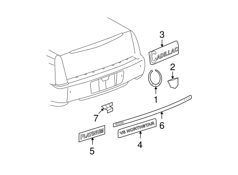Exterior Trim - Trunk for 2006 Cadillac DTS #0