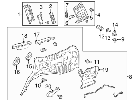 BODY/INTERIOR TRIM - QUARTER PANELS for 2013 Toyota Land Cruiser #2