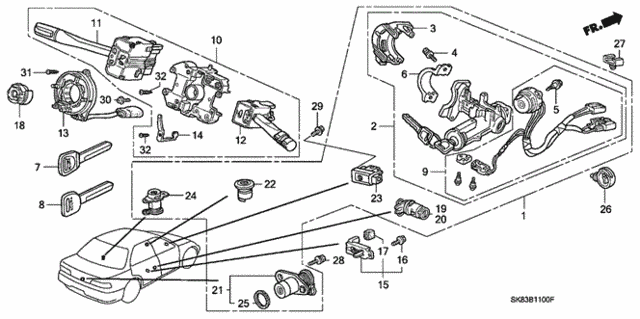 Combination Switch for 1992 Acura Integra #1
