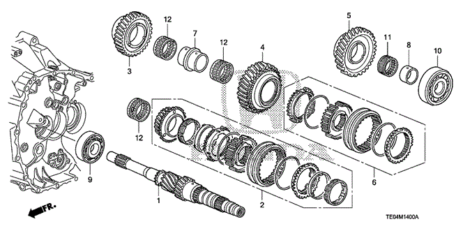 Transmission - Manual/MT Mainshaft (V6) for 2010 Honda ACCORD COUPE #1
