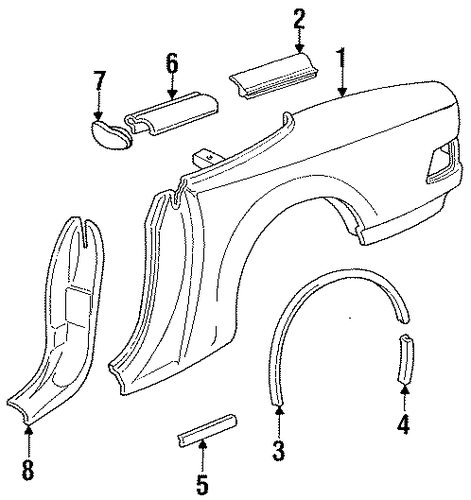 TC Maserati EXTERIOR TRIM - QUARTER PANEL