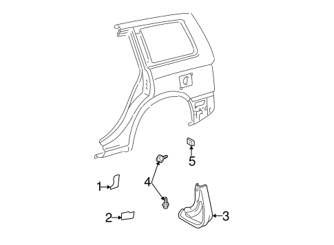 BODY/EXTERIOR TRIM - QUARTER PANEL for 2003 Toyota Highlander #1