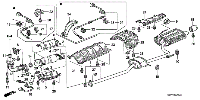 ELECTRICAL / EXHAUST / HEATER / FUEL/EXHAUST PIPE (L4) for 2005 Honda ACCORD SEDAN #1