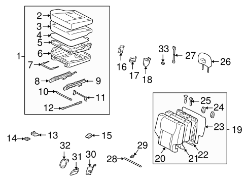BODY/REAR SEAT COMPONENTS for 2005 Toyota RAV4 #1