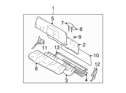 Silverado 2500 HD REAR SEAT COMPONENTS 2 3