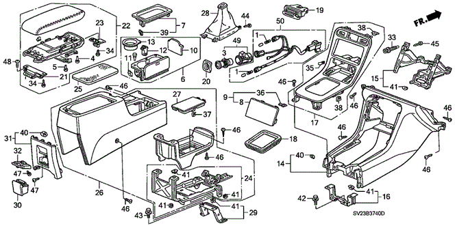 INTERIOR / BUMPER/CONSOLE for 1997 Honda ACCORD COUPE #1