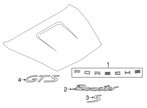 Boxster EXTERIOR TRIM - ENGINE LID