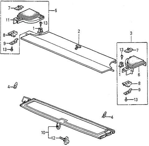 INTERIOR / BUMPER/REAR SHELF (LX) for 1982 Honda ACCORD HATCHBACK #1