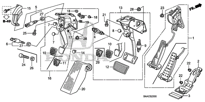 CHASSIS/PEDAL for 2010 Honda CIVIC SEDAN #1