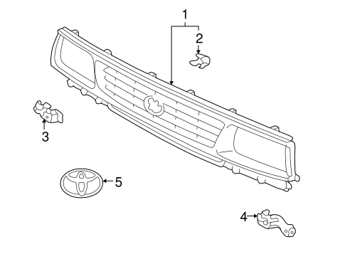 BODY/GRILLE & COMPONENTS for 1996 Toyota Tacoma #2