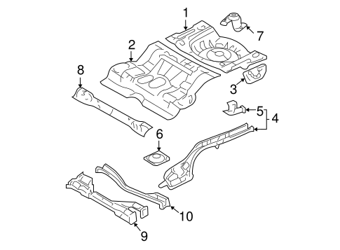 Fusion REAR FLOOR & RAILS