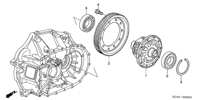 TRANSMISSION - MANUAL/MT DIFFERENTIAL (L4) for 2005 Honda ACCORD SEDAN #1