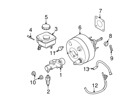 Body/Master Cylinder - Components On Dash Panel for 2004 Ford Freestar #1