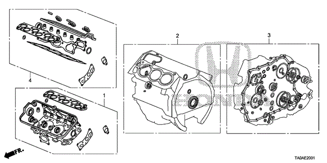 Engine/Gasket Kit (V6) for 2012 Honda ACCORD SEDAN #1