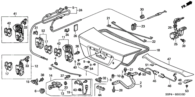 BODY / AIR CONDITIONING/TRUNK LID for 2004 Honda CIVIC COUPE #1