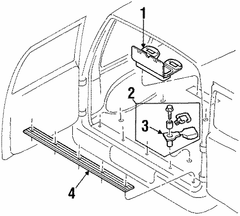 Interior Trim - Rear Body for 1995 Isuzu Trooper #1