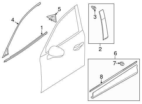 Exterior Trim - Front Door for 2013 Mazda CX-5 #0