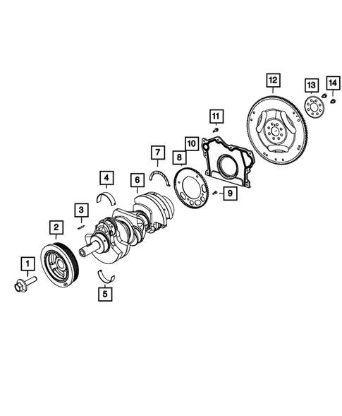 Crankshaft, Piston, Drive Plate, Flywheel, and Damper for 2018 Jeep Grand Cherokee #1