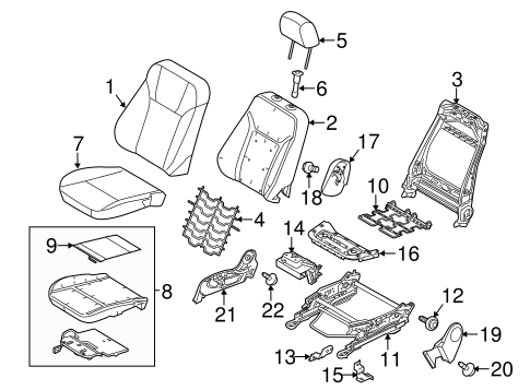 Fiesta PASSENGER SEAT COMPONENTS