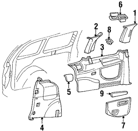Windstar INTERIOR TRIM - SIDE PANEL