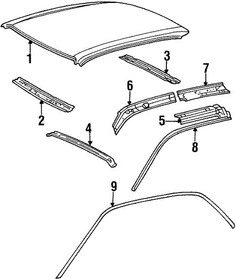 Roof & Components for 1996 Toyota Tercel #0