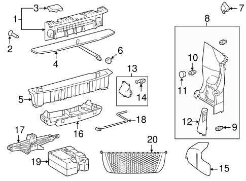 BODY/INTERIOR TRIM - REAR BODY for 2015 Scion iQ #1