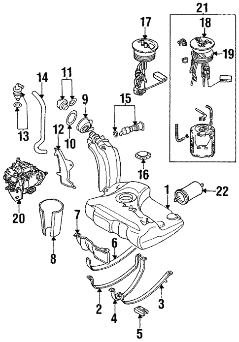Gas Fuel Supply for 1997 Volkswagen Jetta #0