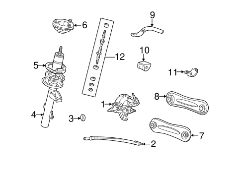 Rear Suspension/Stabilizer Bar & Components for 2001 Ford Taurus #1