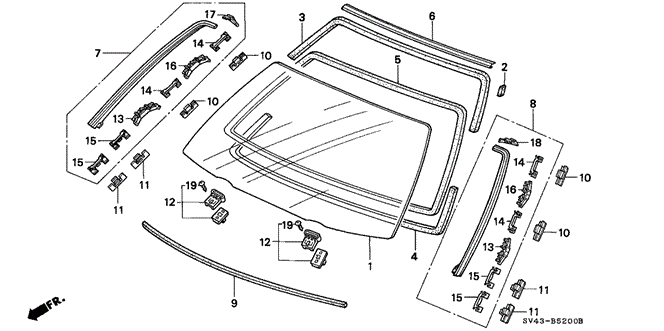 BODY / AIR CONDITIONING/FRONT WINDSHIELD for 1997 Honda ACCORD SEDAN #1