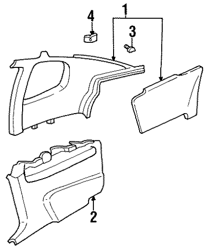 Monte Carlo INTERIOR TRIM - QUARTER PANELS