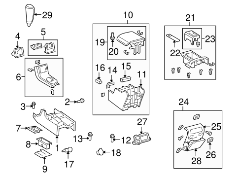 BODY/FRONT CONSOLE for 2009 Toyota Sequoia #1