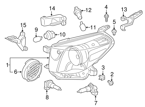 ELECTRICAL/BULBS - CHASSIS for 2015 Scion iQ #3