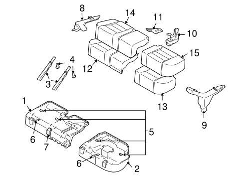 Cayenne REAR SEAT COMPONENTS 2