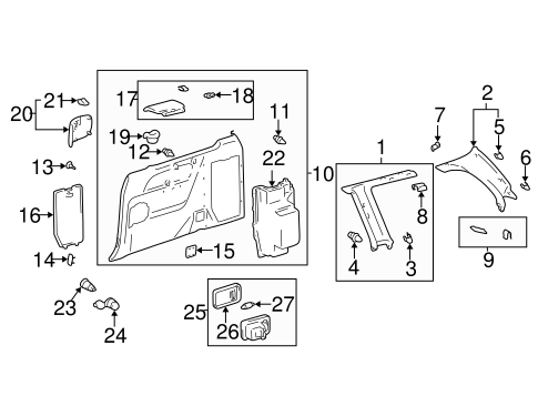 BODY/INTERIOR TRIM - UNISIDE for 2002 Toyota Sienna #2