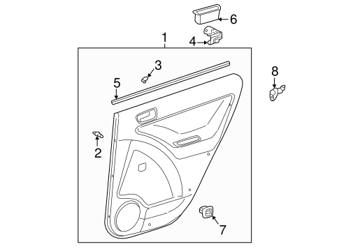 BODY/INTERIOR TRIM - REAR DOOR for 2008 Toyota Matrix #1