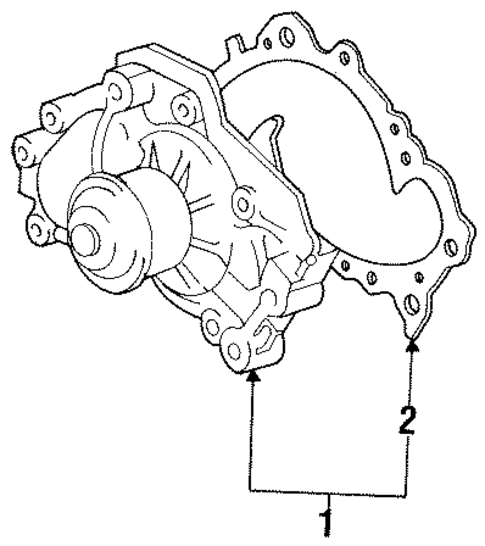 COOLING SYSTEM/WATER PUMP for 1999 Toyota Avalon #2