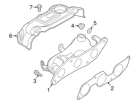 Exhaust Manifold for 2015 Mitsubishi Mirage #0