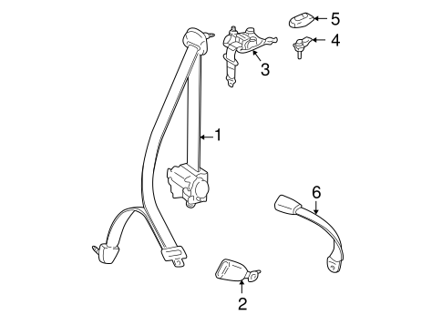 ELECTRICAL/REAR SEAT BELTS for 2004 Toyota RAV4 #1