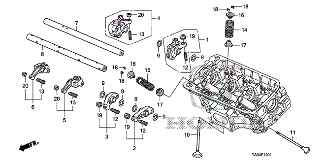 Engine/Valve - Rocker Arm (FR.) (V6) for 2009 Honda ACCORD SEDAN #1