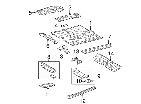 BODY/FLOOR & RAILS for 2009 Toyota Camry #2
