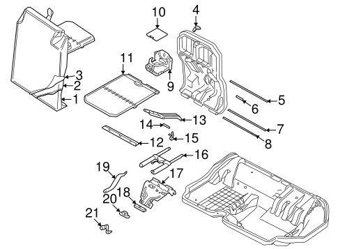 XC70 REAR SEAT COMPONENTS