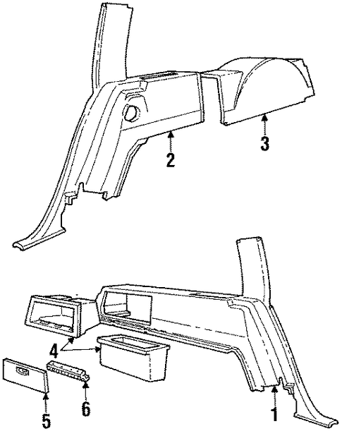 LTD Crown Victoria INTERIOR TRIM - REAR BODY