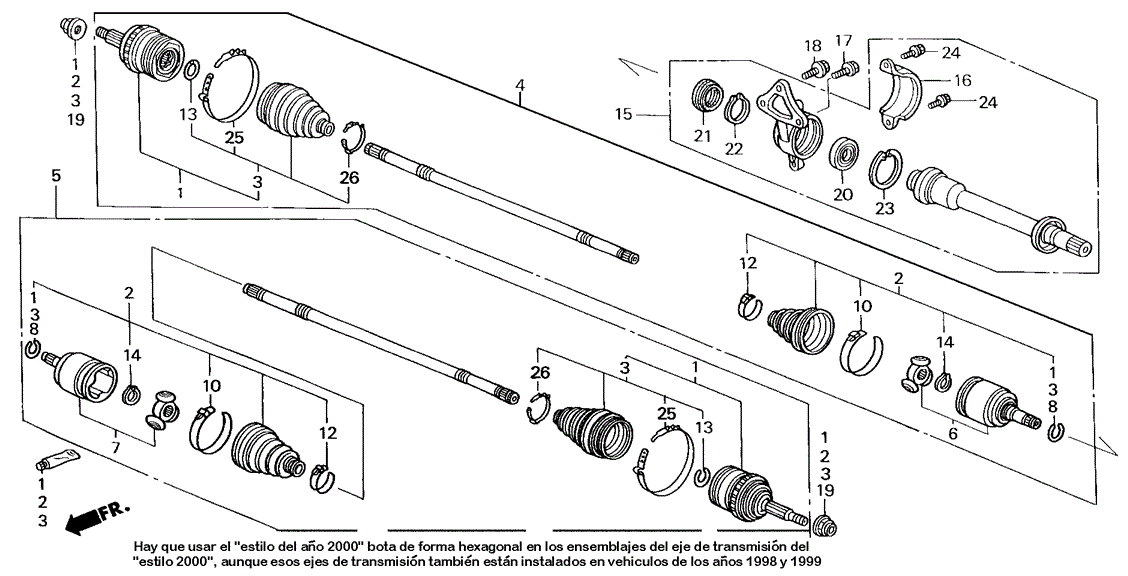 CHASSIS/DRIVESHAFT (V6) (4) for 2001 Honda ACCORD COUPE #1