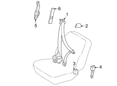 ELECTRICAL/FRONT SEAT BELTS for 2004 Toyota Matrix #1