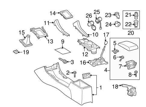 BODY/CENTER CONSOLE for 2010 Scion tC #2
