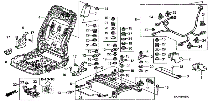 INTERIOR / BUMPER/FRONT SEAT COMPONENTS (R.) (SWS) for 2006 Honda CIVIC SEDAN #1