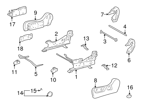 BODY/TRACKS & COMPONENTS for 2003 Toyota Highlander #4