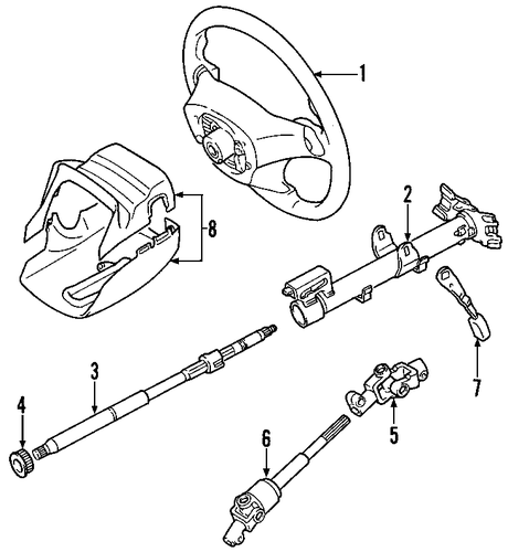 STEERING/STEERING COLUMN for 2001 Toyota MR2 Spyder #1